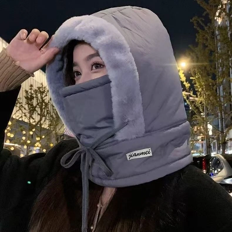 【防寒保暖】防寒一体帽户外防风骑行包头帽冬季保暖雷锋帽子面罩