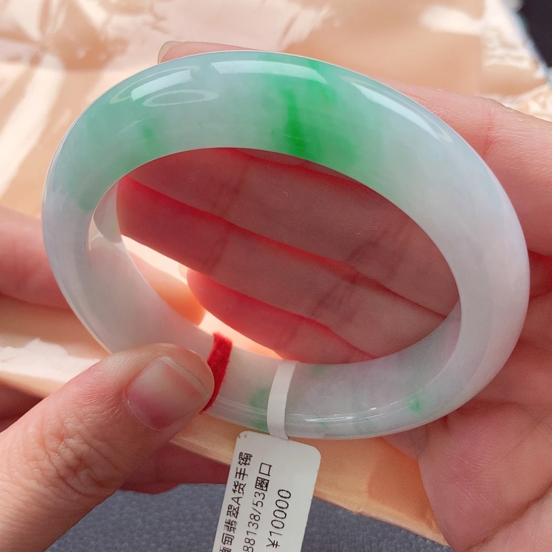 未镶嵌手镯翡翠54 白底青007