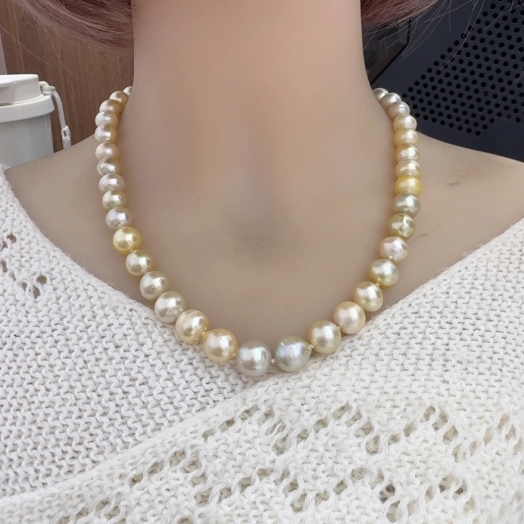 颈饰银S925镶嵌海水珍珠