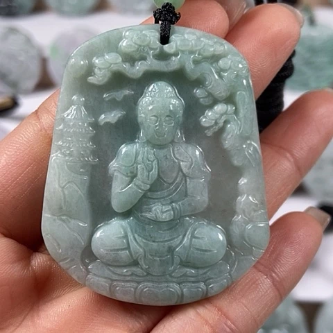 翡翠颈饰未镶嵌阿尼陀佛福利