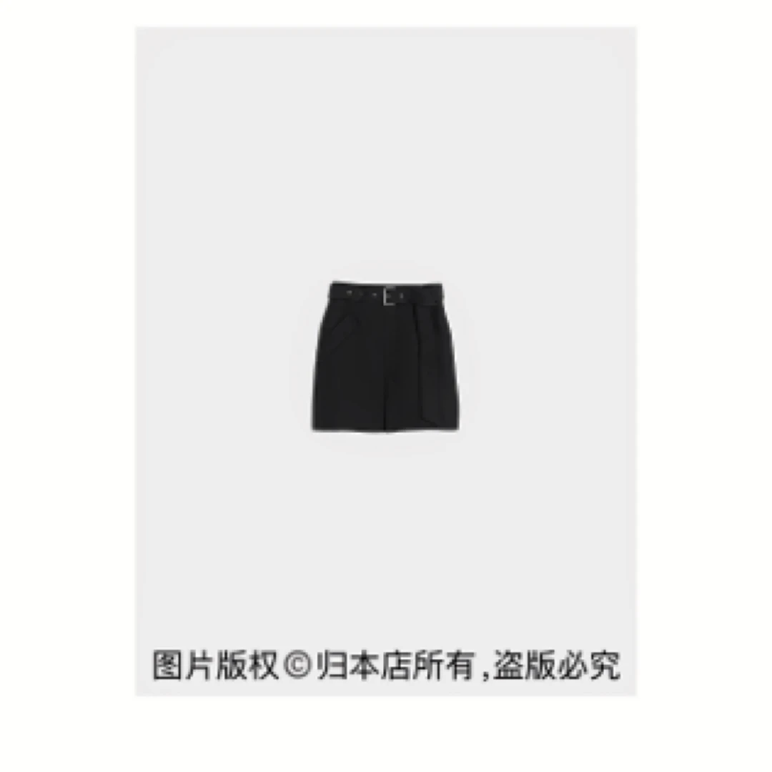 美式工装机车风棉质半身裙A字裙