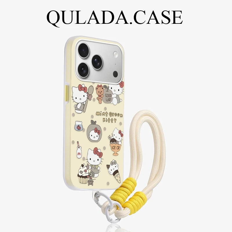 甜品凯蒂猫高级磨砂适用苹果17/16pro手机壳15苹果14二合一13/12