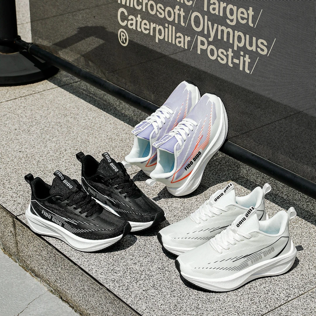 超轻透气公路运动鞋碳板跑步鞋休闲高帮耐磨网面鞋