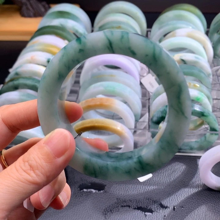 贰***月定制翡翠手镯未镶嵌手镯