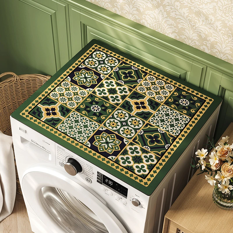 碧玉繁花洗衣机防尘垫防晒防烫床头柜保护防滑垫子家用隔热垫子