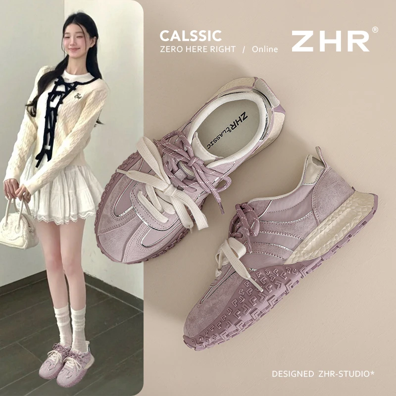 软底德训鞋女2025春夏爆款舒适阿甘鞋休闲透气时尚老爹鞋