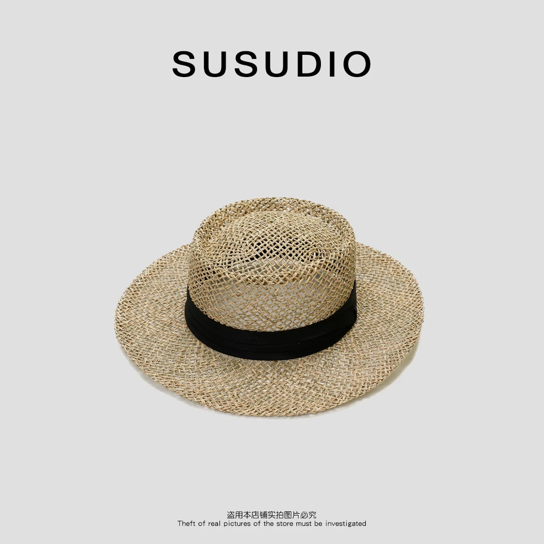 SUSUDIO  春夏度假风百搭镂空大帽檐沙滩帽20040