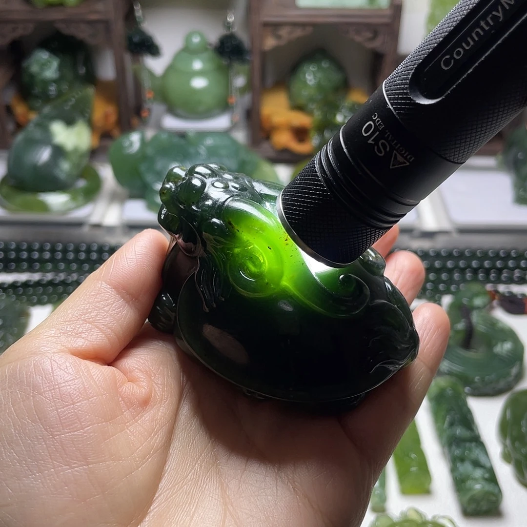 蛇纹石玉未镶嵌手把