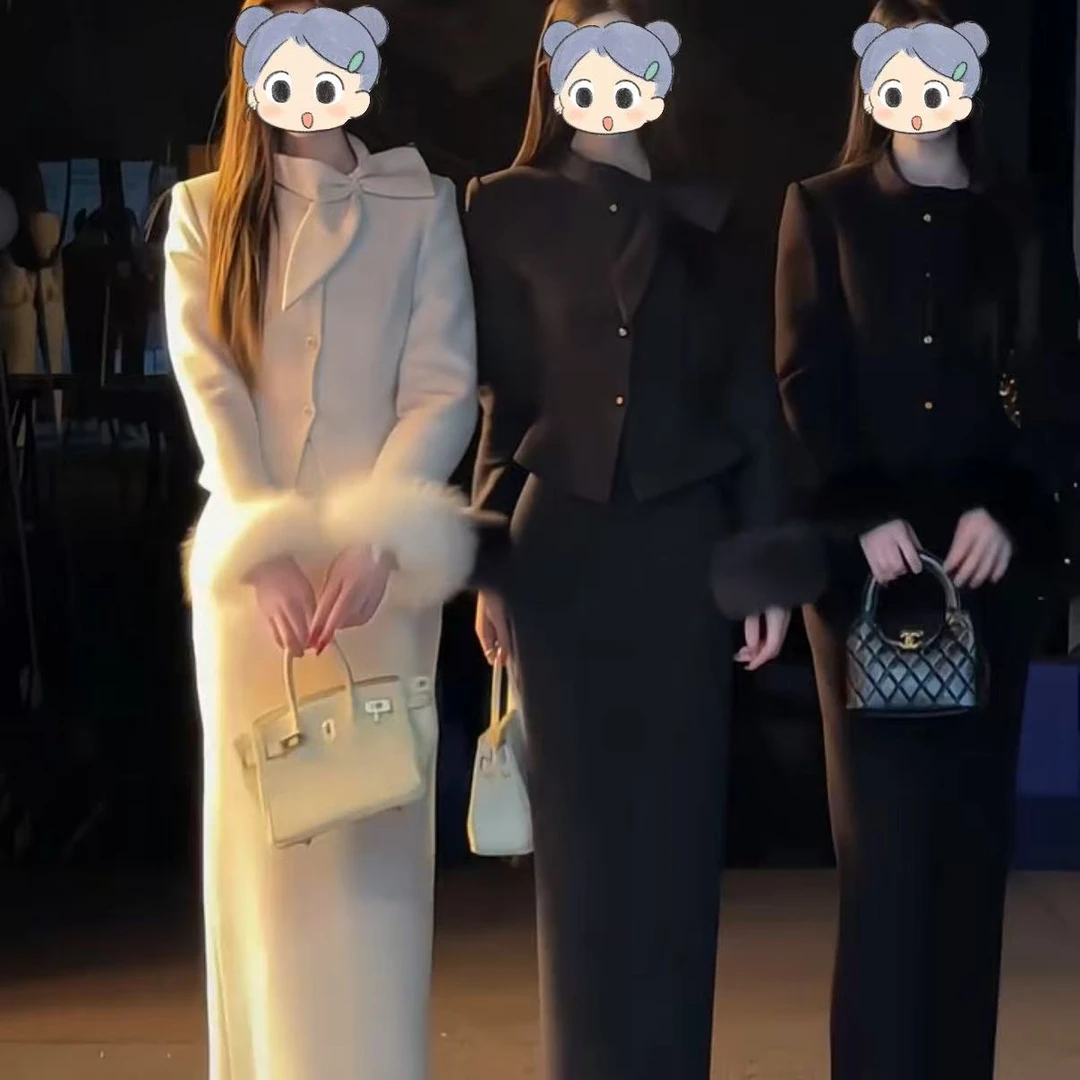 2025秋冬季新款时尚显瘦气质女士网红洋气两件套百搭款D25254