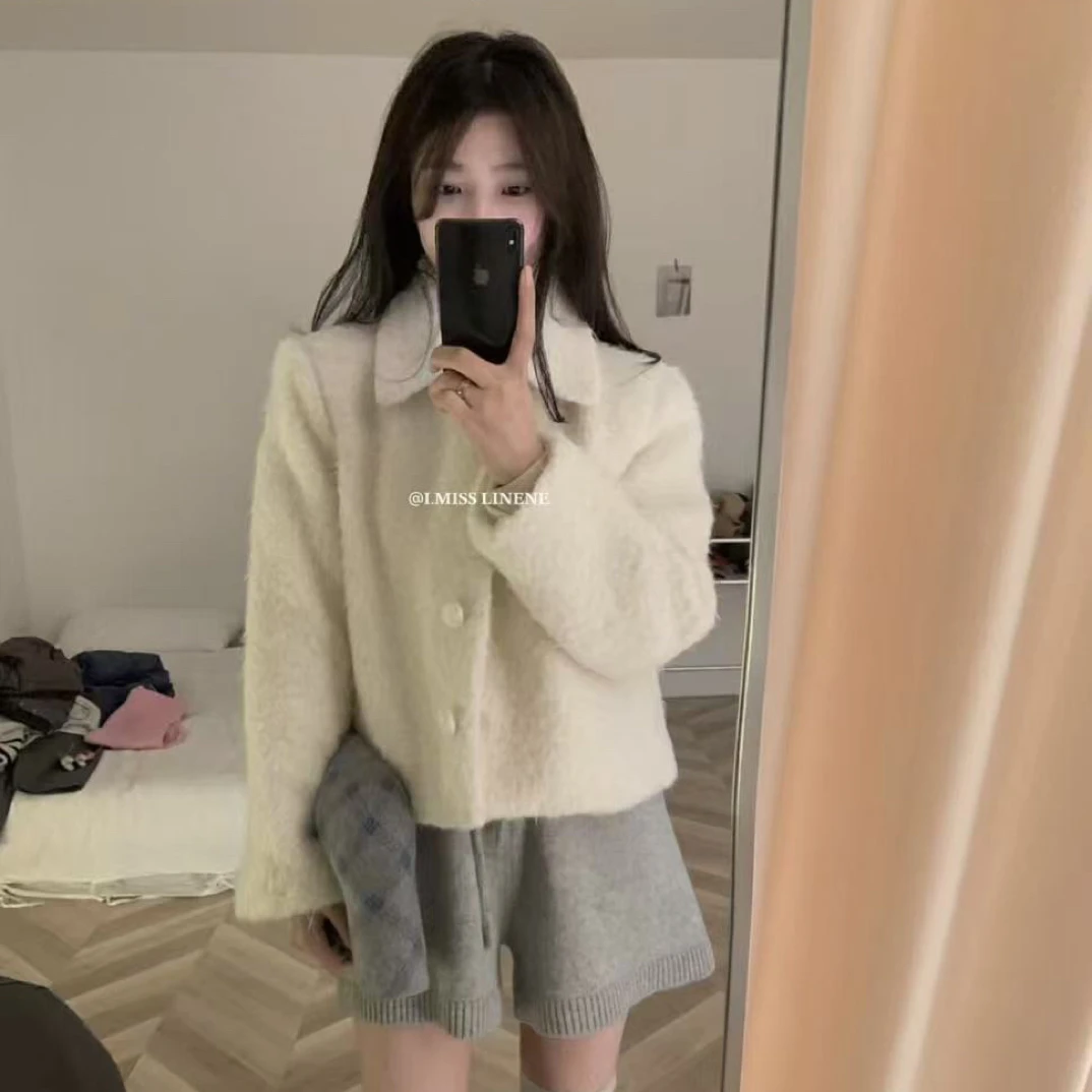 imiss@60928 爆款回归～（52羊毛）冬日氛围感翻领短外套（衣长55左右