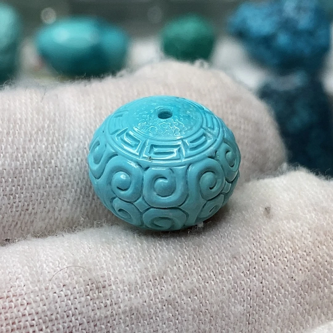 史***比未镶嵌绿松石天然原矿 地大质检 抖音基地顺丰发货