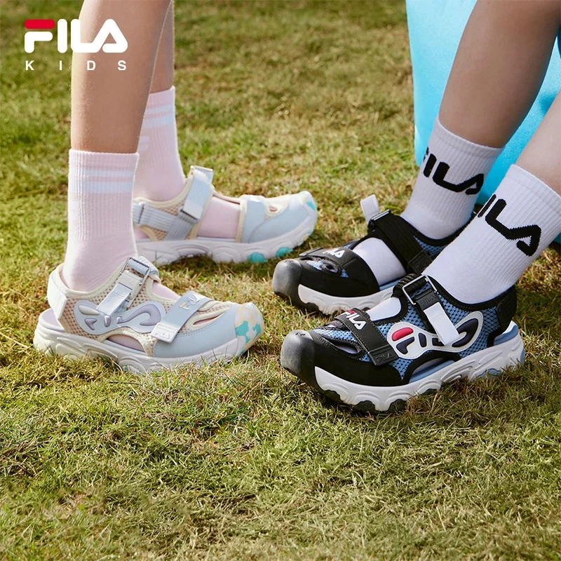 FILA斐乐儿童SP【复古猫爪】男女大童涉水鞋K65B423802