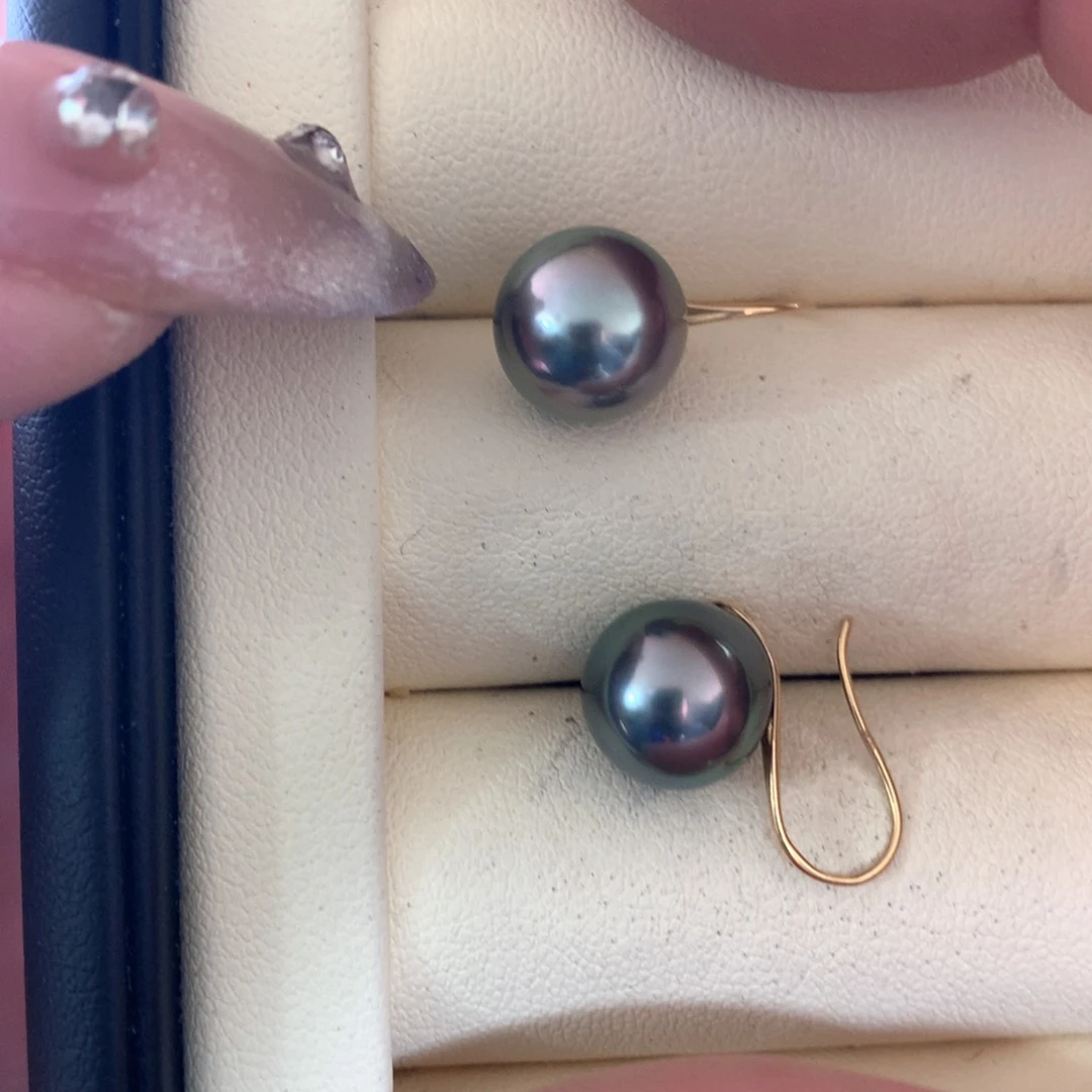 海水珍珠耳饰18K金镶嵌