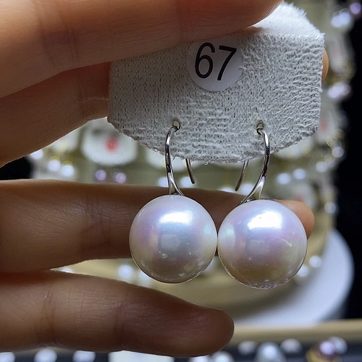 淡水珍珠耳饰银S925镶嵌小****?