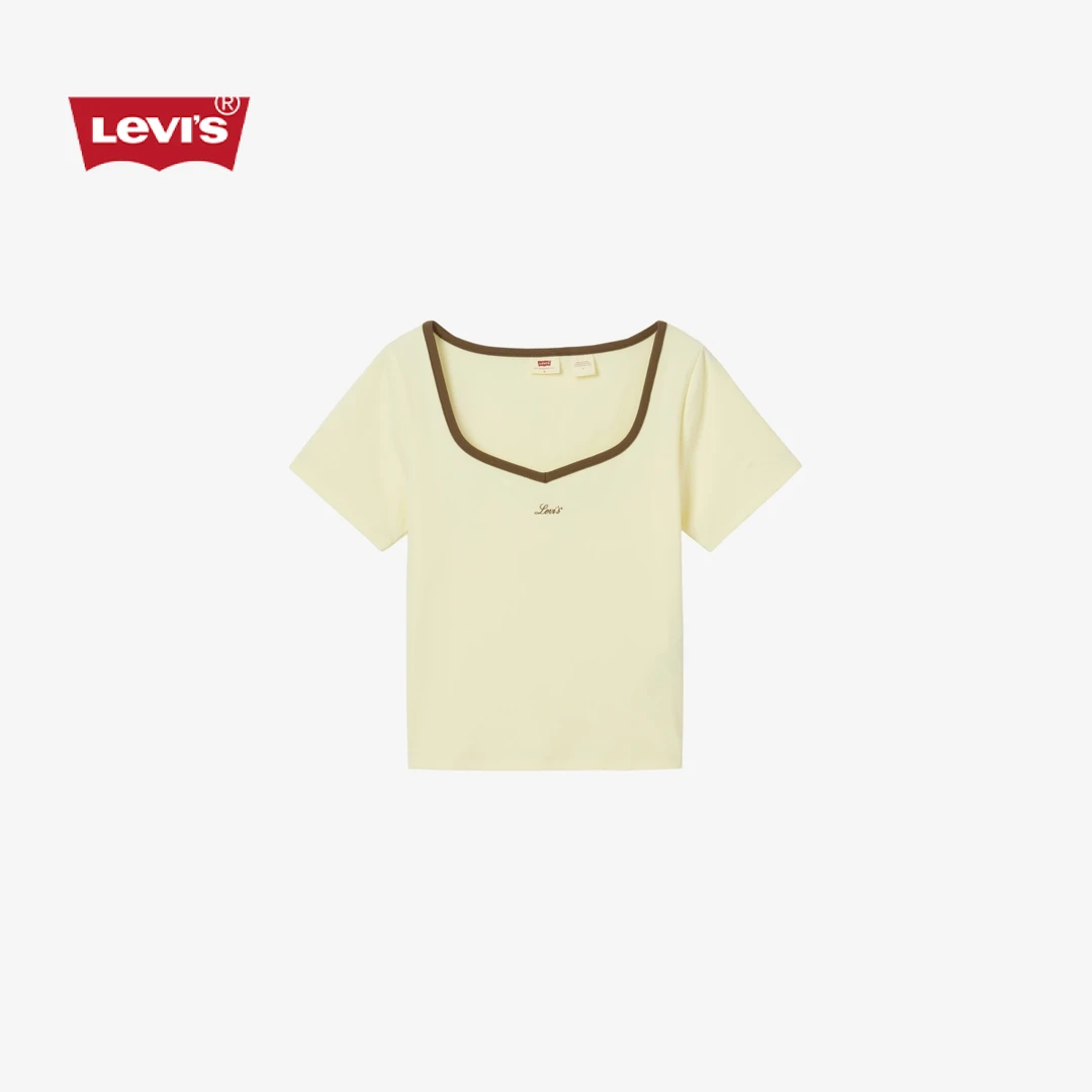 【商场同款】Levi's李维斯25夏季女士修身针织休闲短袖T恤003SM