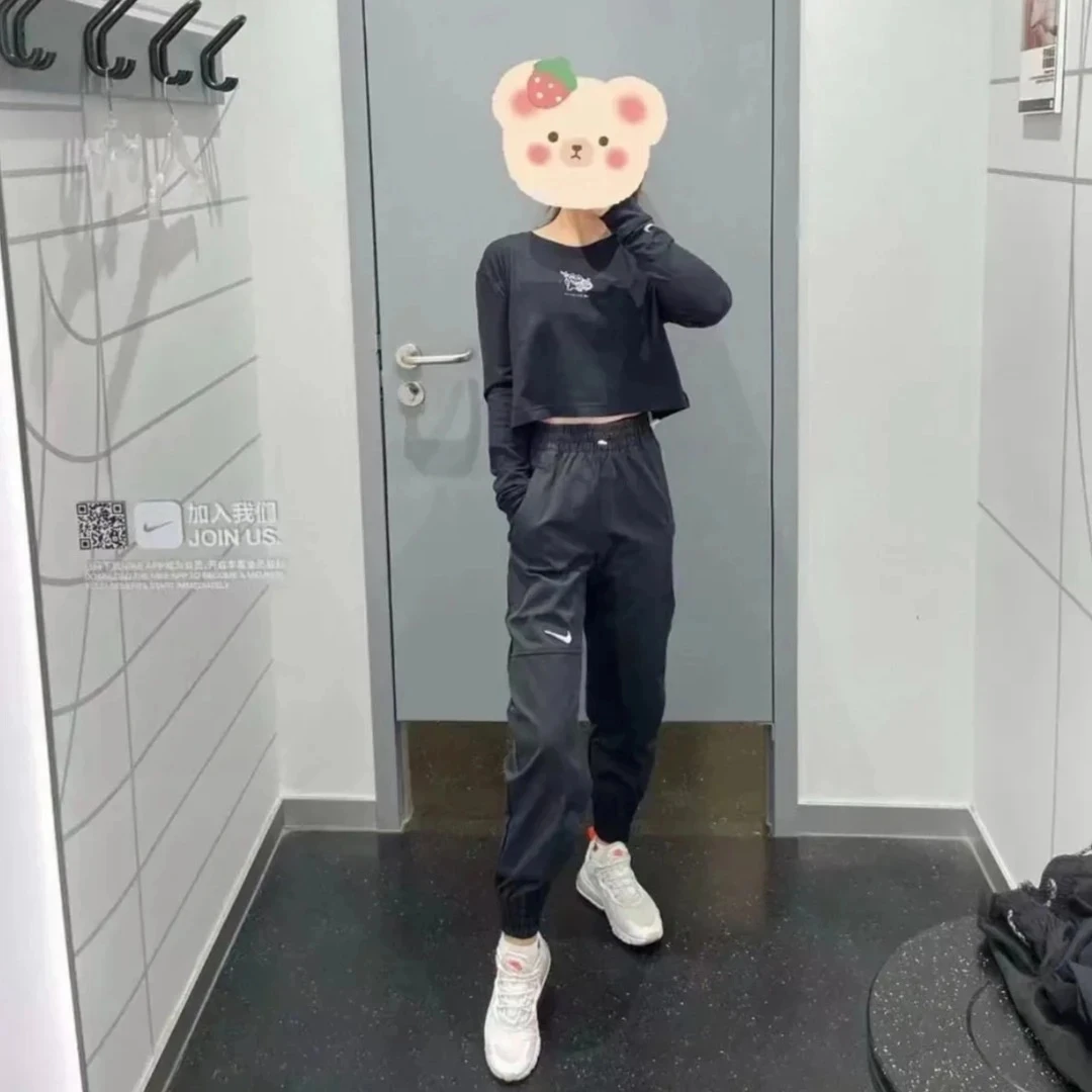 Nike耐克女子立体Logo收口透气束脚休闲运动长裤 CZ8910