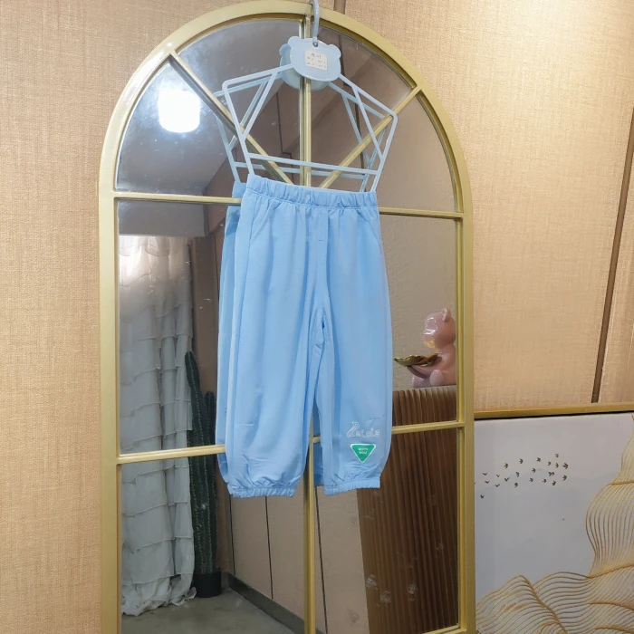 AE219   宝宝蓝色防蚊裤子  九分裤  夏款