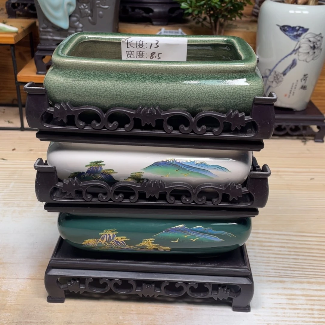 紫砂花盆陶瓷艺术花盆陶瓷