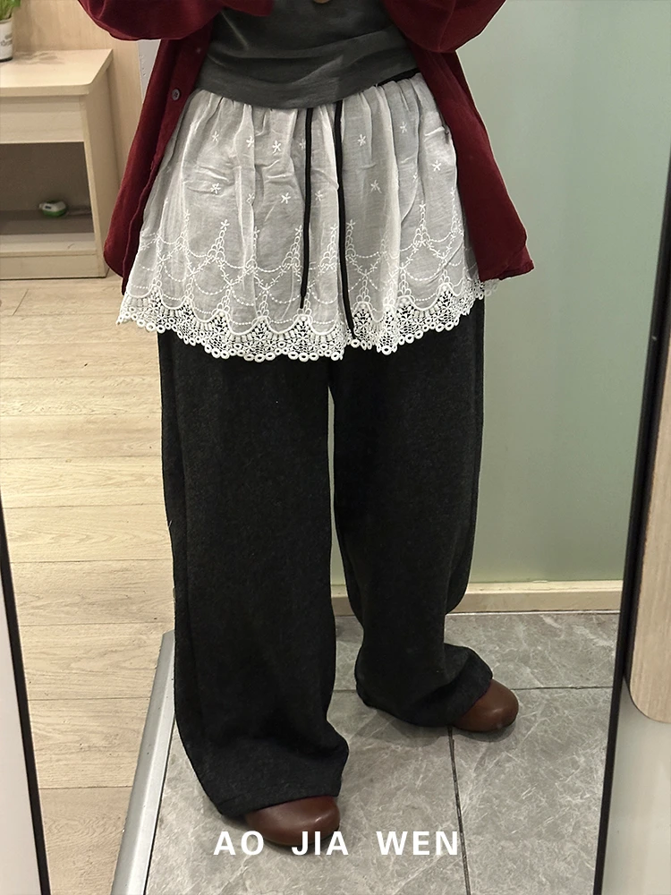 【佳文定制】2111带屁帘长裤休闲裤简约百搭穿搭下装