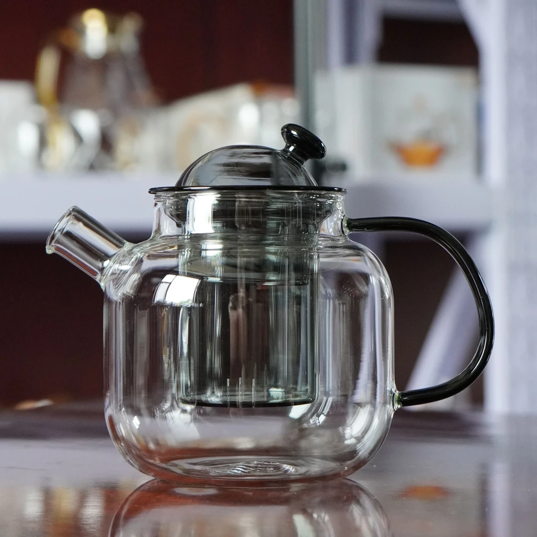 品牌正品 北欧风纯人工手作A级高硼硅材质煮茶壶lw87