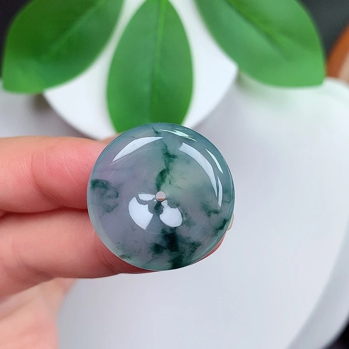 颈饰未镶嵌翡翠平安扣 24.3x6.3mm