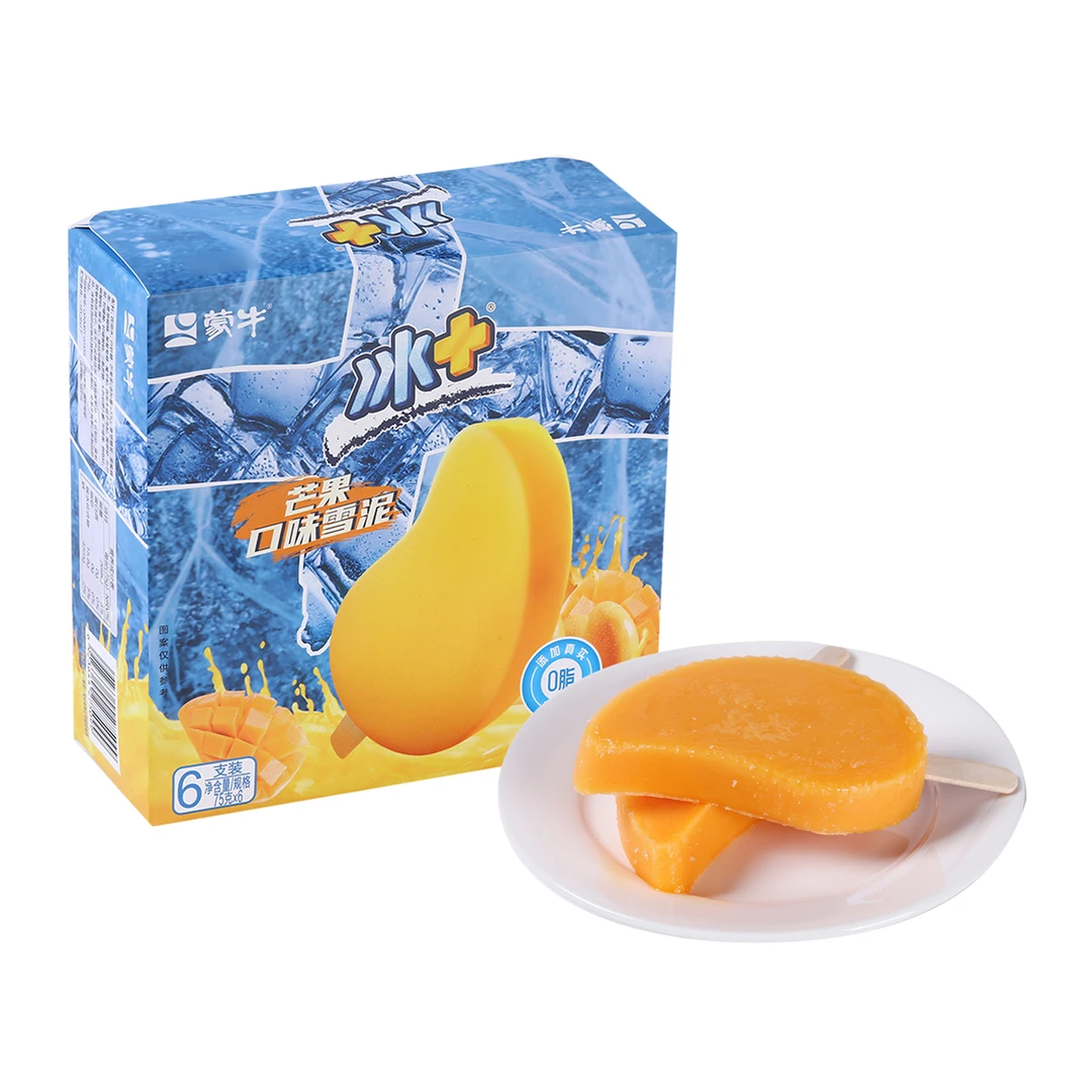 MENGNIU/蒙牛 芒果口味雪泥 75g*6支/盒 雪糕小时达同城配送 沃尔玛小时达 同城配送