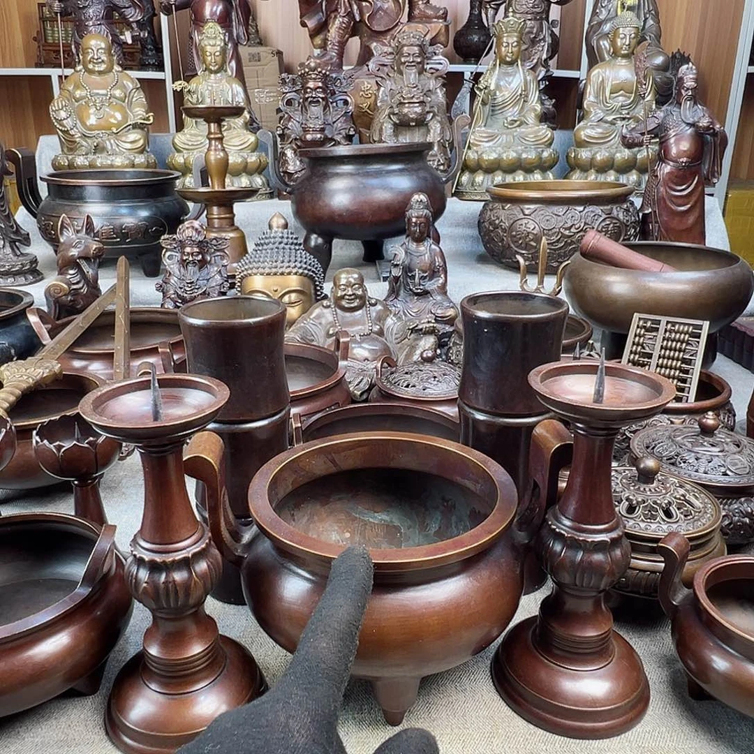 铜香炉铜摆件铜工艺品风水摆件