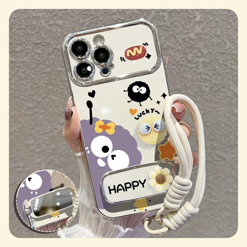 【苹果/华为/vivo/oppo/小米】适用曲奇煤球大视窗手机壳硅胶防摔