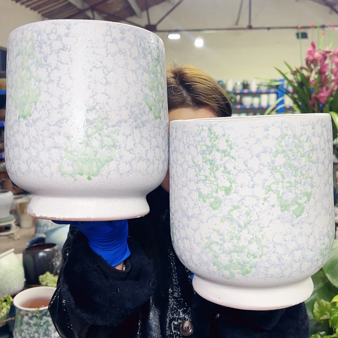 紫砂花盆高23口19