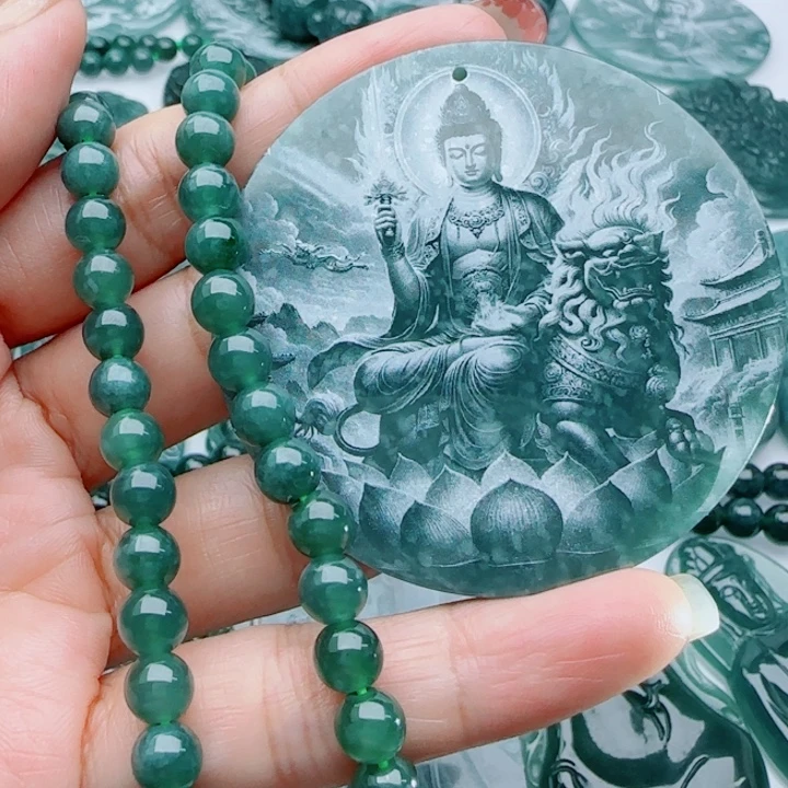 翡翠未镶嵌颈饰多样性发货天然A货翡翠