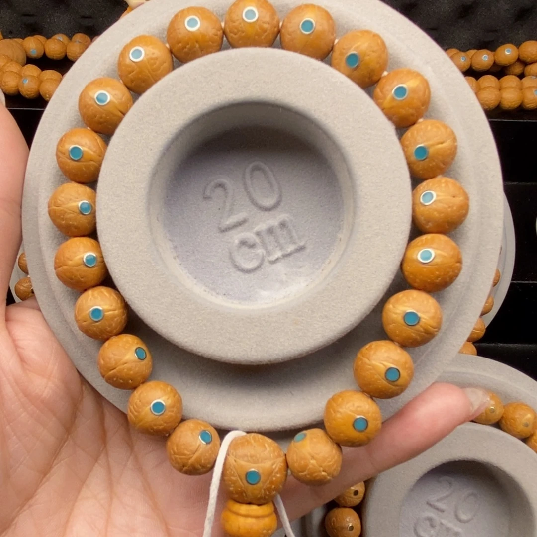 手串凤眼菩提11.5➕铜松，25年新籽