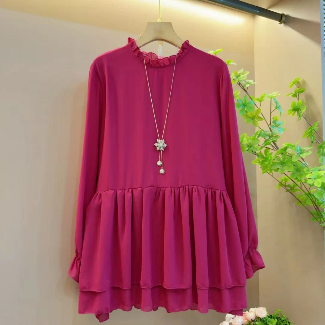 大码女装2025年春季新款减龄气质双面穿上衣（长77左右）