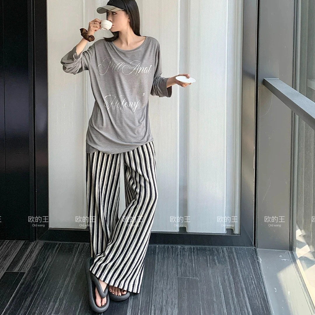 【格格专属】现货双口袋绵绸女士薄外出防晒宽松休闲高腰百搭阔腿裤