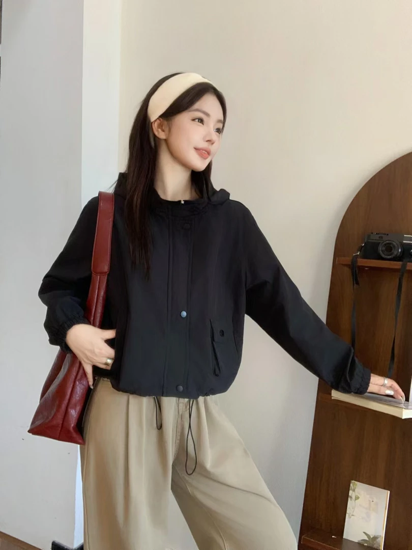 5161#【衣长56】派克服女冬新款毛领加棉加厚保暖宽松显瘦百搭短款