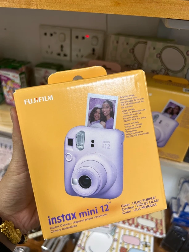 准新品 Fujifilm/富士 mini12拍立得相机配手绳，电池紫色自助下单