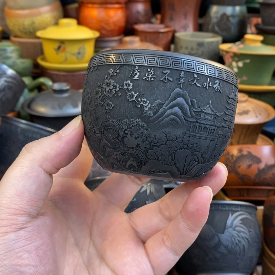 紫砂公道杯宜兴全手工紫砂杯