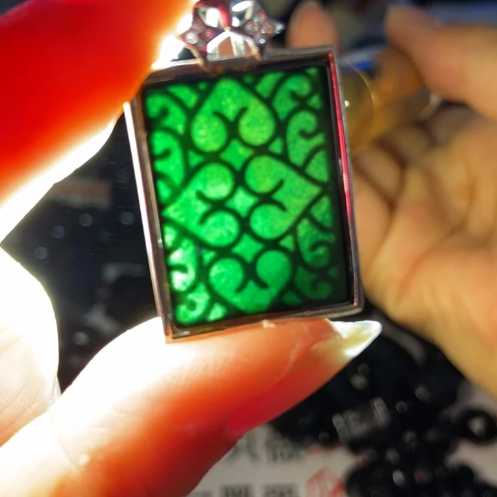 翡翠银S925镶嵌颈饰