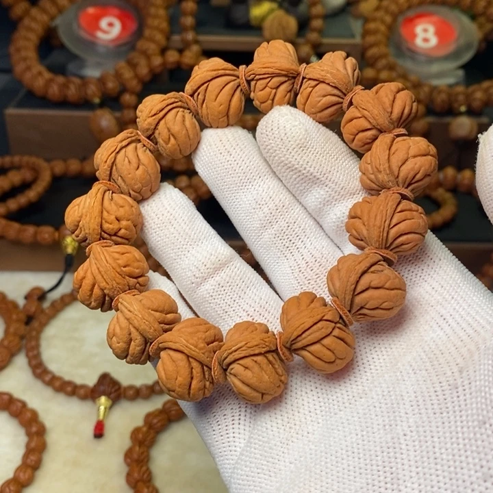 财***佑手串桃核秦岭龙纹桃核