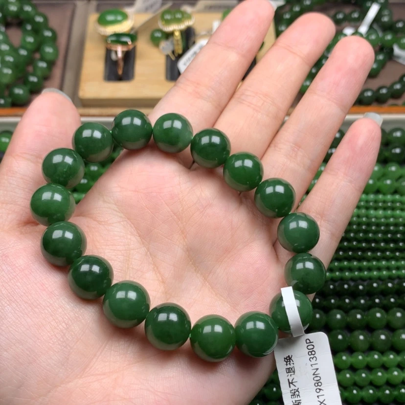 【闪购商品】未镶嵌手串和田玉（碧玉）强*12m