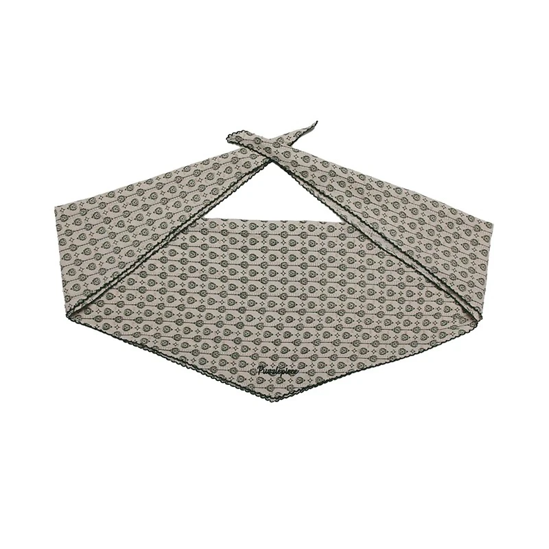 puzzle piece设计师品牌新款绿色红色满花丝巾
