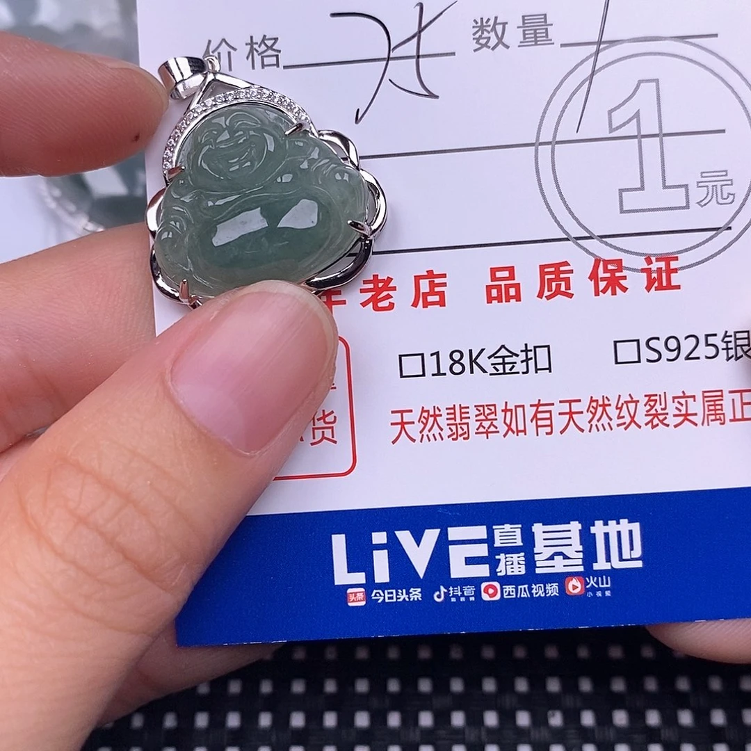 翡翠银S925镶嵌颈饰