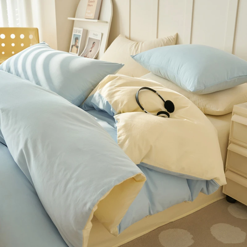 A类纯棉被套100%全棉被罩单件单人1.5米x2米x2.3米纯色简约