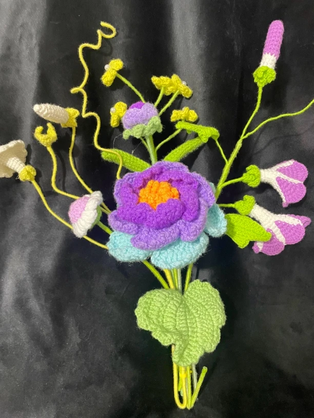 毛线手工花束送给老师闺蜜朋友礼物