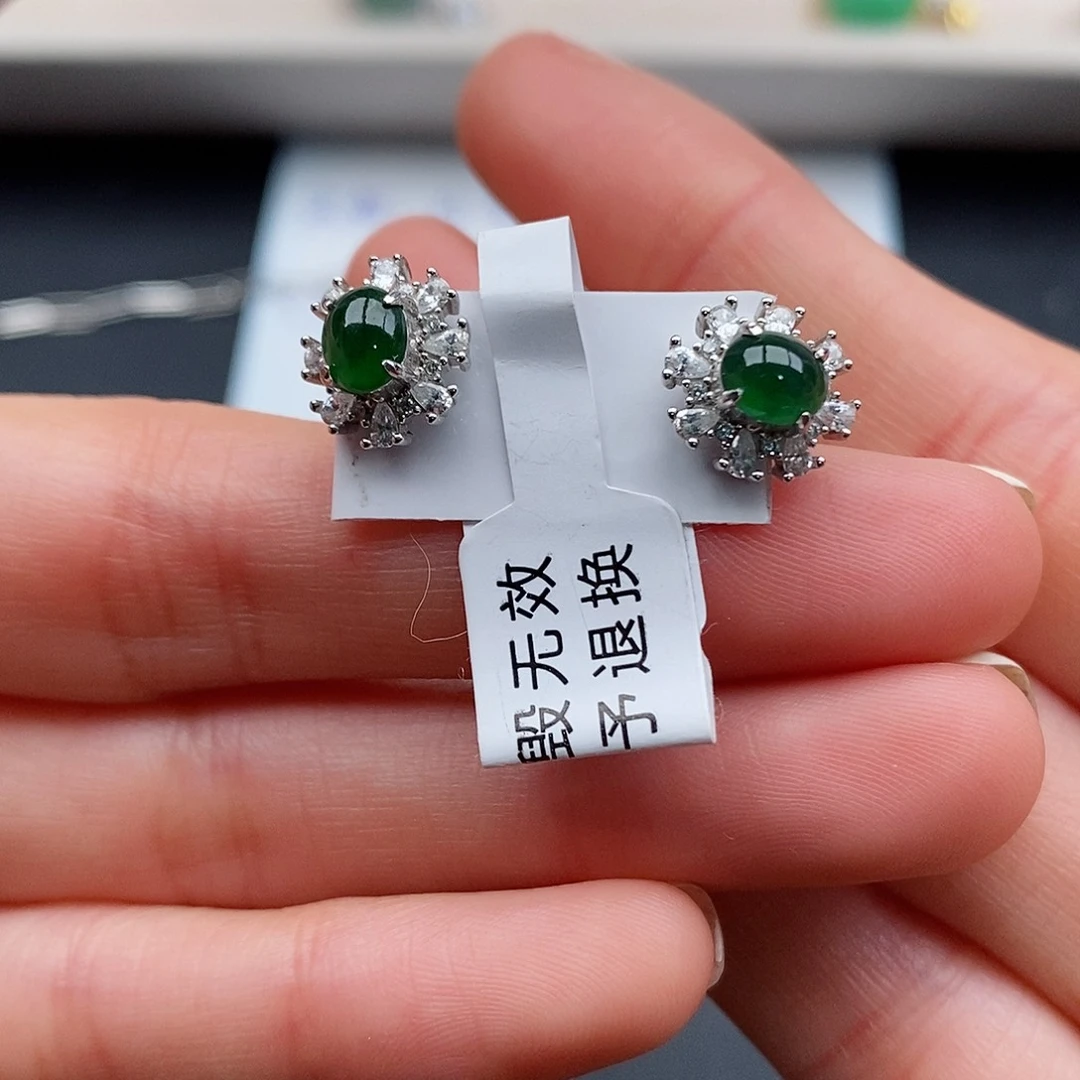 怀***姐翡翠银S925镶嵌戒指哈哈哈哈哈