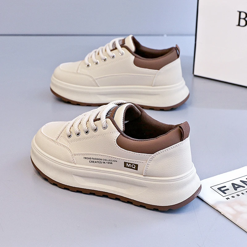 2025年秋季新款女士休闲鞋爆款百搭板鞋厚底韩版女鞋低帮运动鞋子