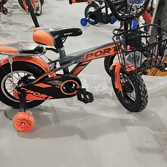 橙灰12尺寸自行车