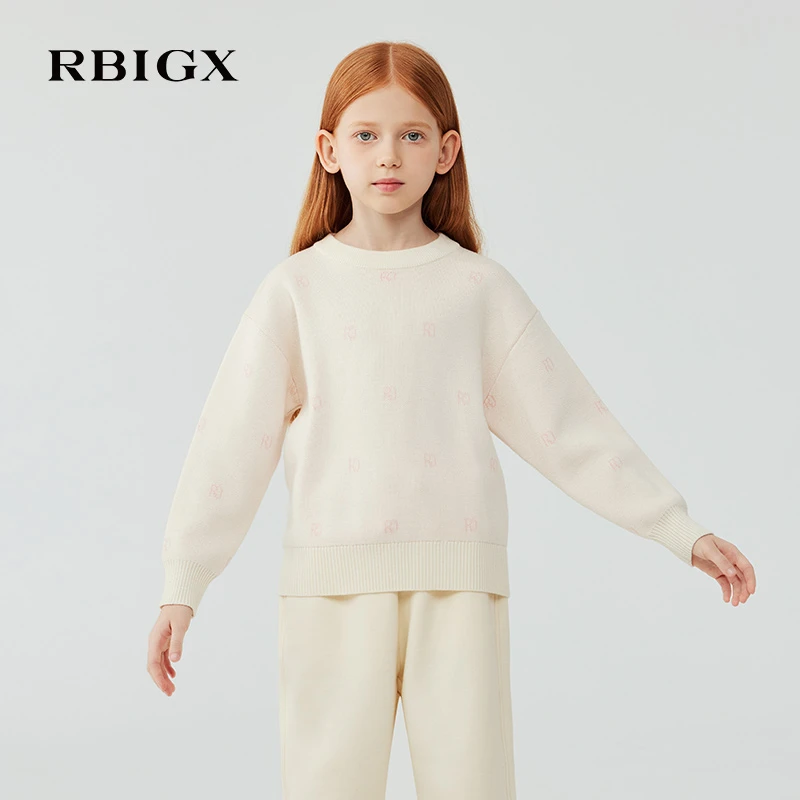 RBIGX瑞比克童装2025冬季新款提花针织衫发热羊毛衫MS4DR2862