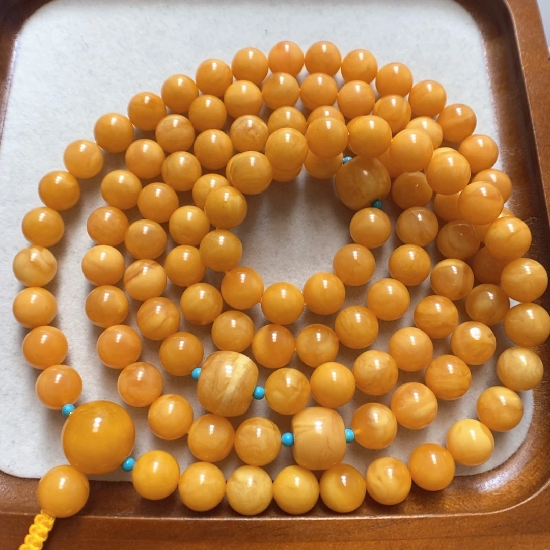 蜜蜡项链未镶嵌108