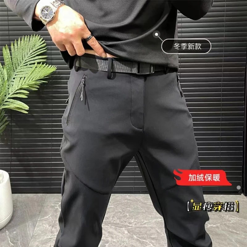 【冲锋裤】H111男女同款保暖冬季显瘦时尚百搭加绒长裤