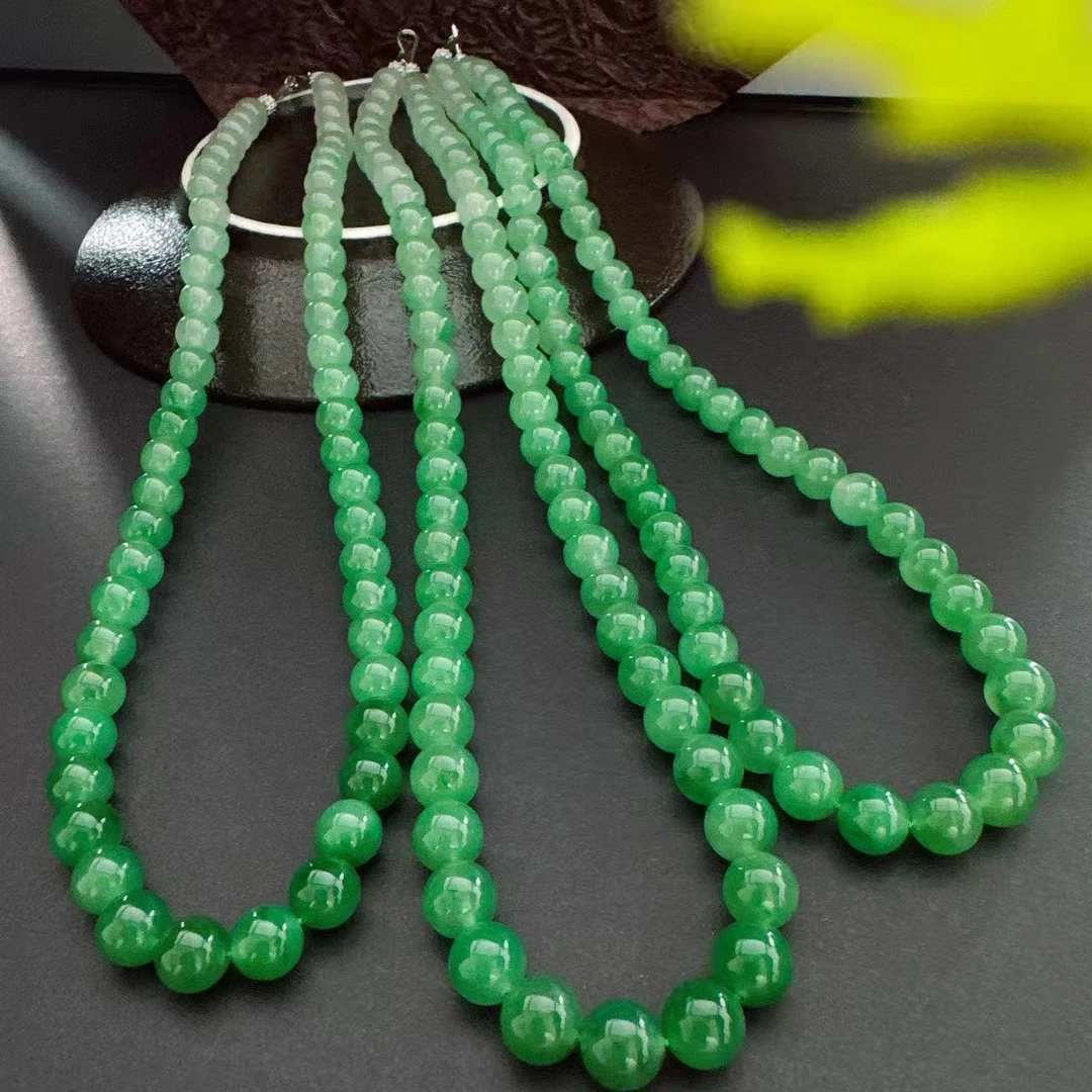 【丙洛专属】天然非洲翠8-9mm渐变色仙女链｜多样性发其一